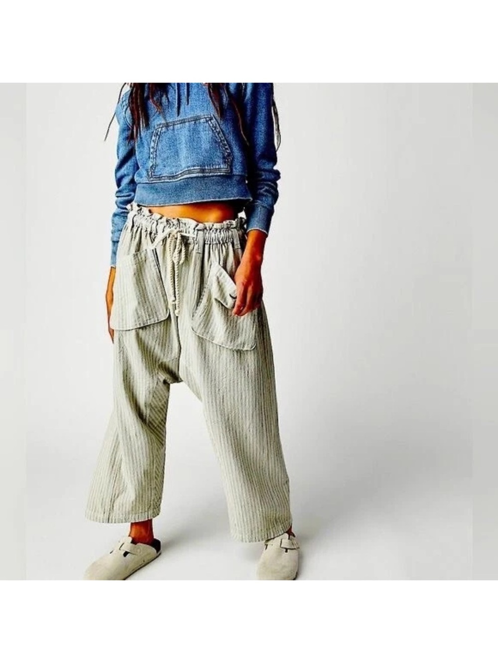 Free People We The Free “Runyon" Oversized Striped Pants
